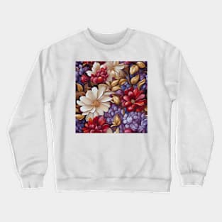 Colorful Floral Design Crewneck Sweatshirt